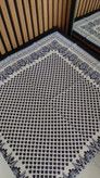 روسری نخ پنبه قواره ۹۵ طرح دار میکس
