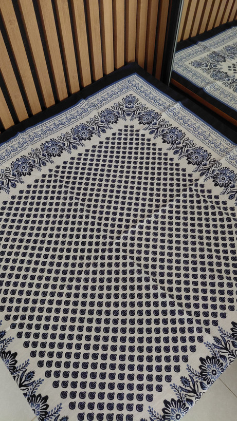 روسری نخ پنبه قواره ۹۵ طرح دار میکس