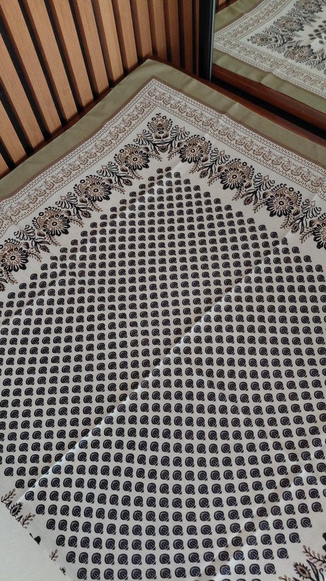 روسری نخ پنبه قواره ۹۵ طرح دار میکس