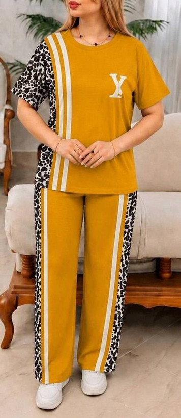 ست تیشرت شلوار زنانه نخ پنبه ترانه