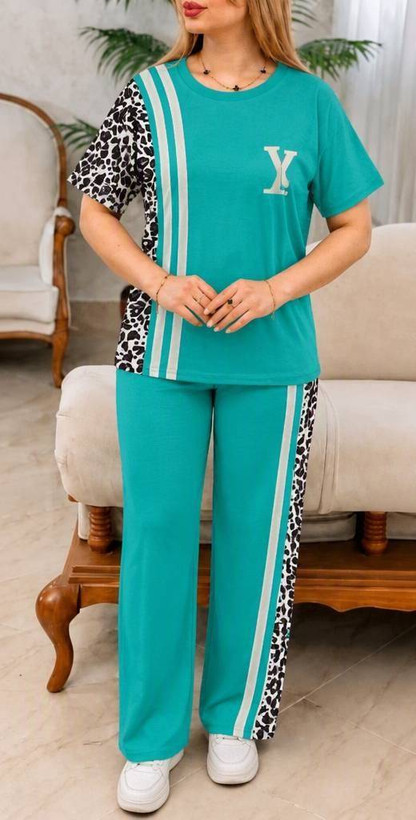 ست تیشرت شلوار زنانه نخ پنبه ترانه