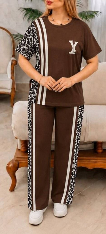 ست تیشرت شلوار زنانه نخ پنبه ترانه