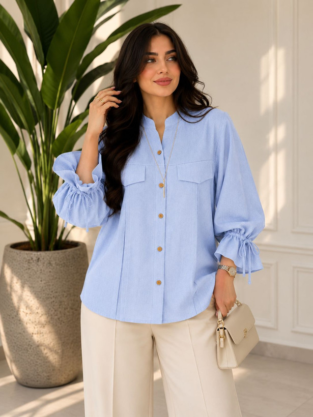 شومیز لینن پری عروسکی فریسایز ۳۸تا۴۸